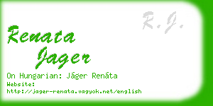 renata jager business card