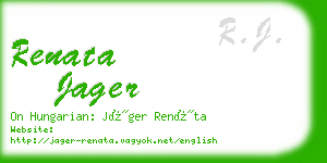 renata jager business card